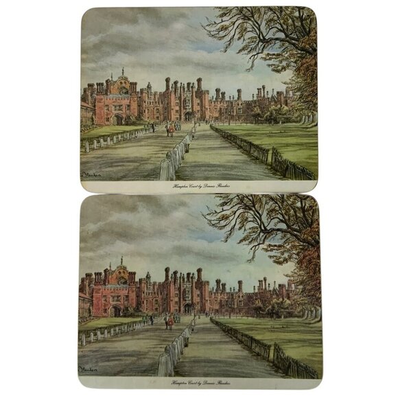 Vintage Clover Leaf Placemats Set of 8 English Landmarks by Dennis Flanders - Picture 3 of 6
